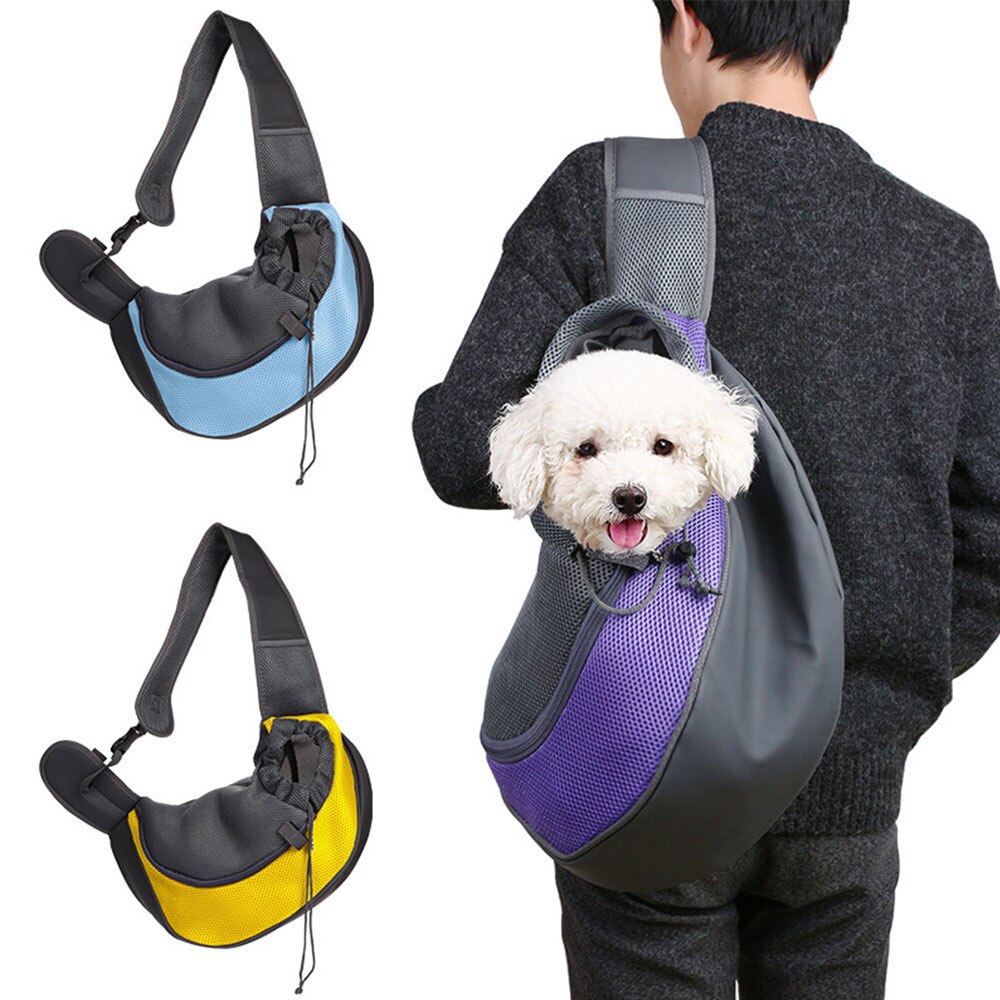 Pet Carrier Cat Puppy Small Animal Dog Carrier Sling Front Mesh Travel Tote Shoulder Bag Breathable Mesh Backpack