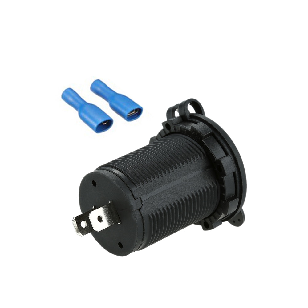 Auto Motorcycle Dual USB Socket Oplader Adapter Outlet Power Mobiele Telefoon Oplader DC 5 V 2.1A/1A voor auto Motorfiets ATV