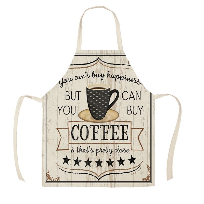 Cotton linen Simple Coffee Letter Books Aprons for... – Grandado