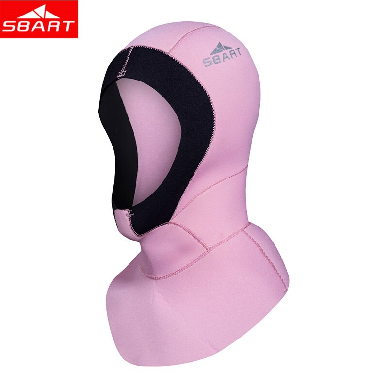 SBART-gorros de neopreno de camuflaje para hombre y mujer, 3MM, capucha de neopreno para mantener el calor, con hombro, para surf, buceo, accesorios: M0300-Pink / S