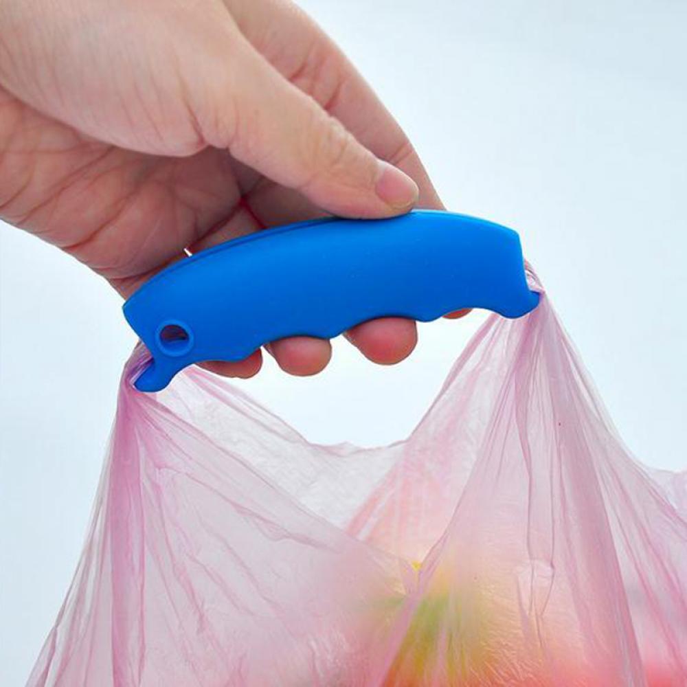 Silikone kroge shopping hjælper værktøj opbevaringspose holder bærepose hængende køkken skraldepose behageligt greb beskytte håndværktøj