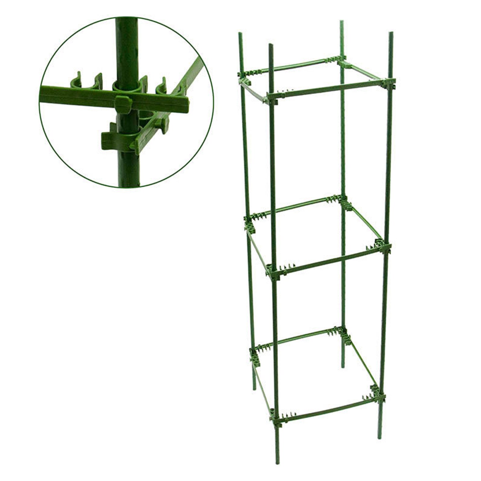 12Pcs Garden Reusable Expandable Trellis Connectors Tools Tomato Cages Arm Adjustable Plastic Vegetable Connecting Rod