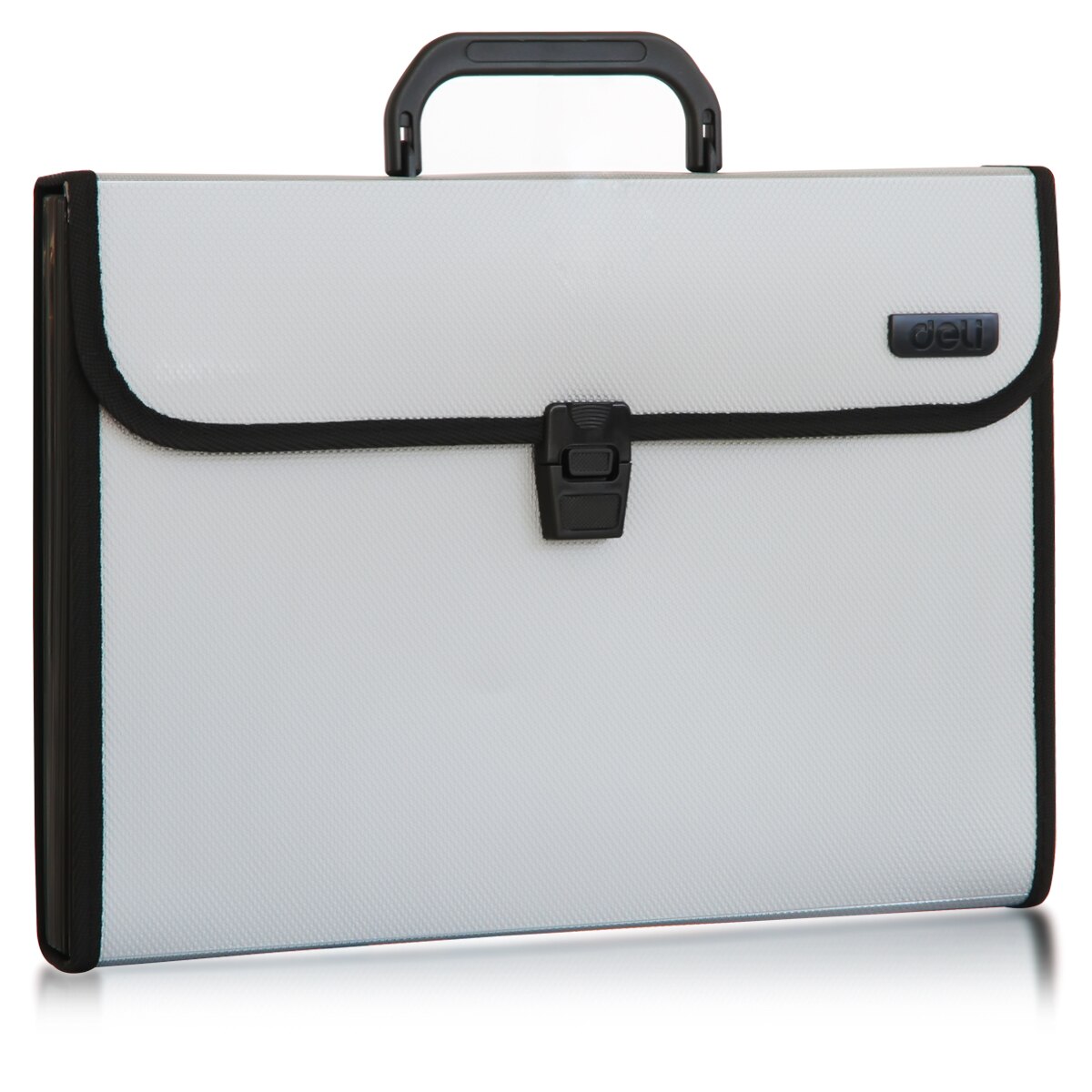 Deli 5555 Management folder durable waterproof Expanding Wallet Convenient Category rectangular folders package A4: Light Grey