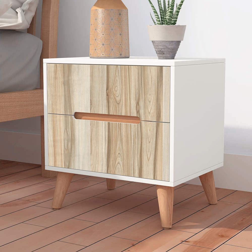 LUCKYYJ Peel And Stick Wallpaper Wood Texture Removable Vinyl Self Adhesive Wall Stickers For Kitchen Cupboard Door Decoration