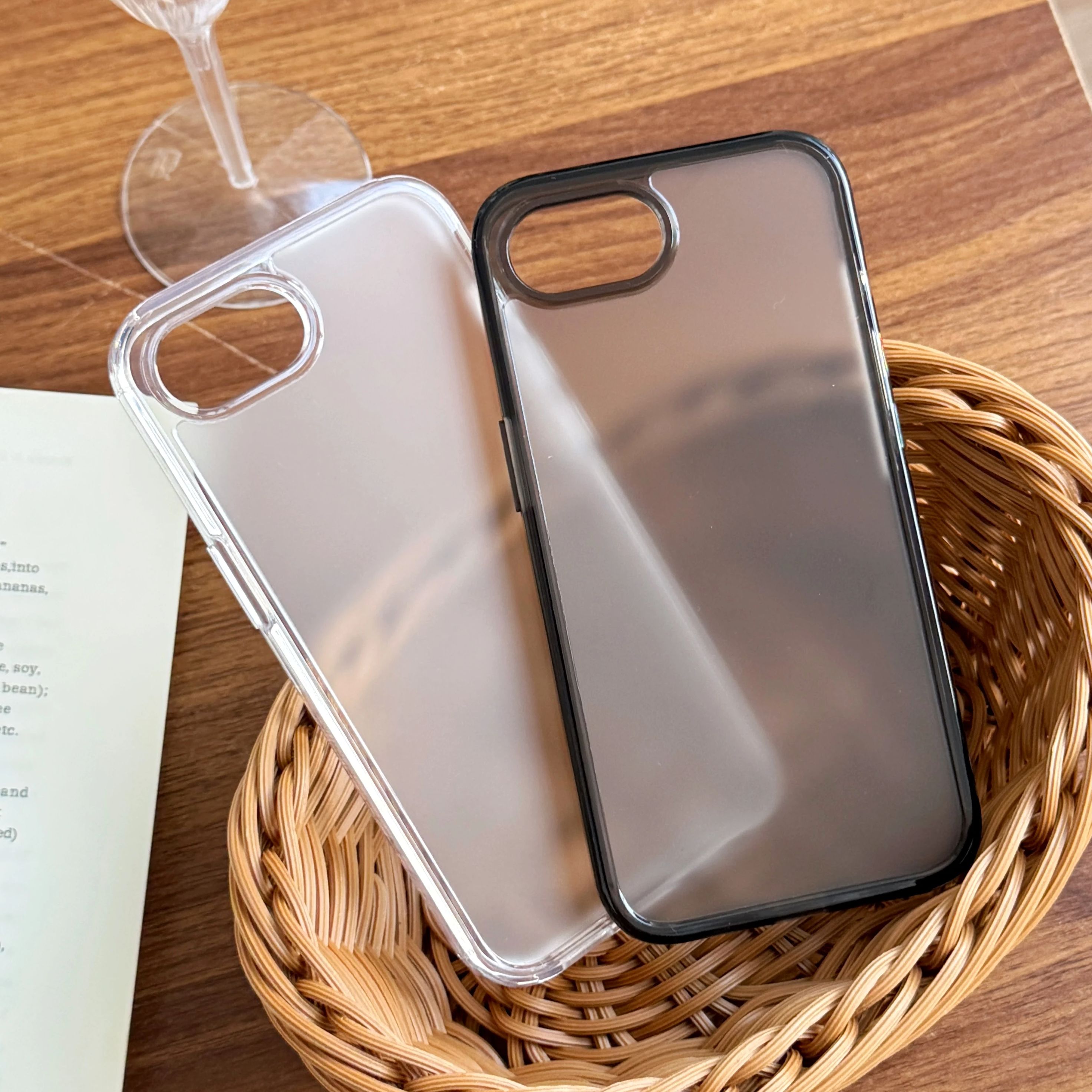 Matte Doorschijnende Siliconen Bumper Case Voor iPhone 16E 16 15 14 Plus 13 Mini 12 Pro Max Schokbestendig Ultra dunne Clear Hard Cover