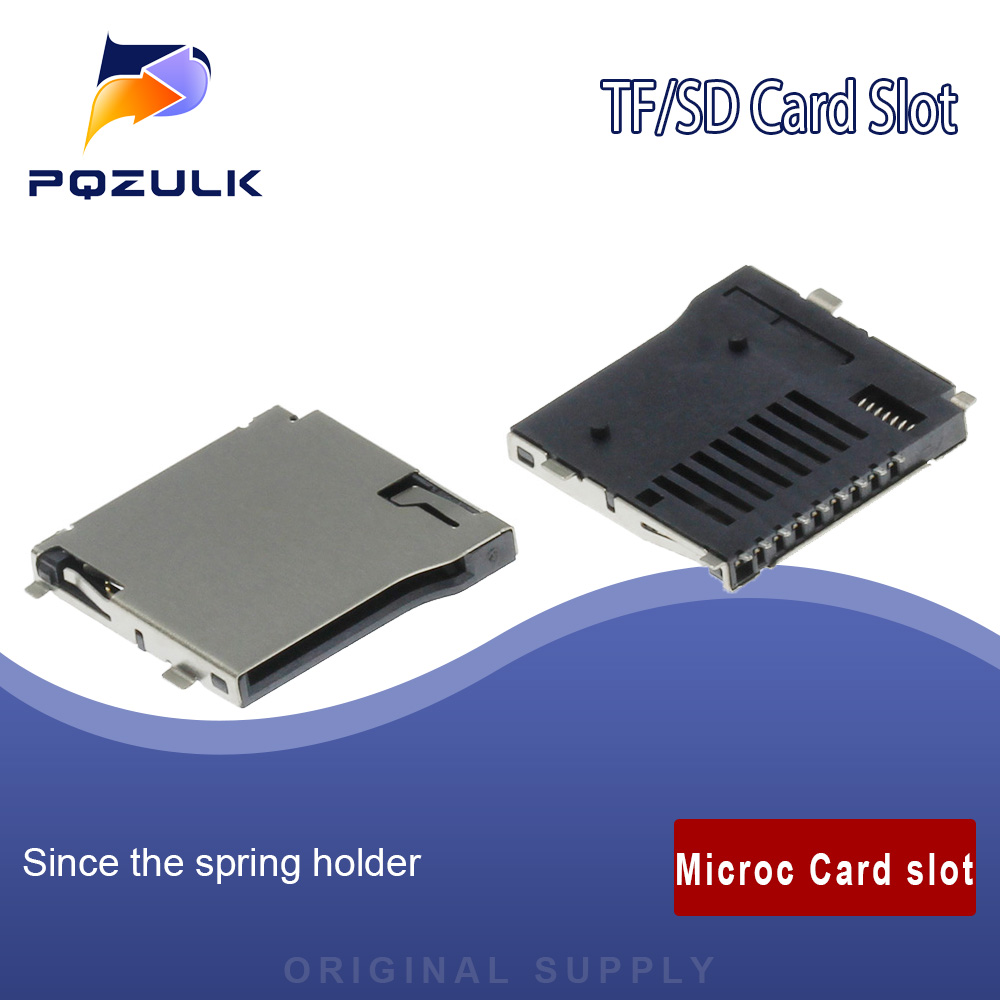 Conectores de ranura para tarjeta Micro SD de 9 pines, Flash en T, tamaño de estilo común, 14x15mm, cubierta de tarjeta TF, ranura para tarjeta autoadhesiva emergente