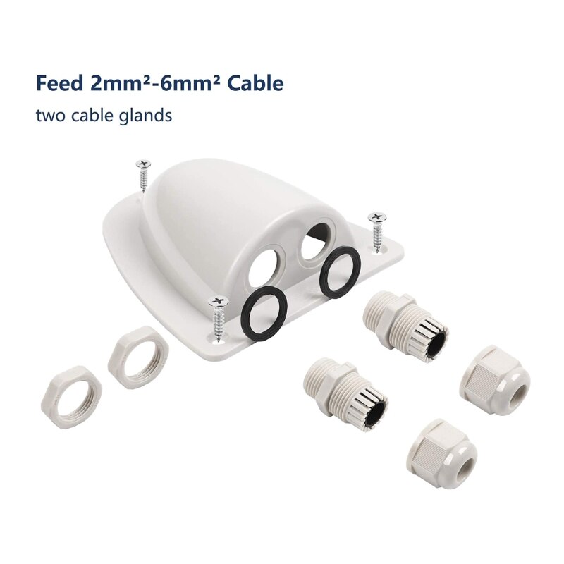 Roof Double Wire Entry Junction Box for Motorhome Caravan Boat Car Accessories Y1QB