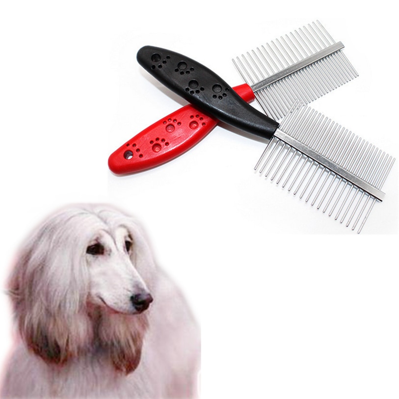 Hond Borstel Verlies Flea Rvs Pin Borstel Kam Voor Honden Katten Antistatische Haarborstel Hond Grooming Tool 40DC19
