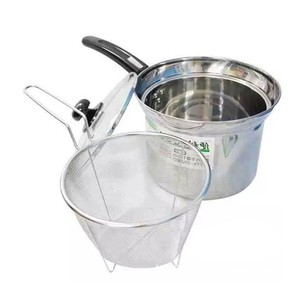 18cm Rvs Melk Pan Koken Pot Noedels Pan met Deksel Steelpan met Filter Huis Keuken Accessoires