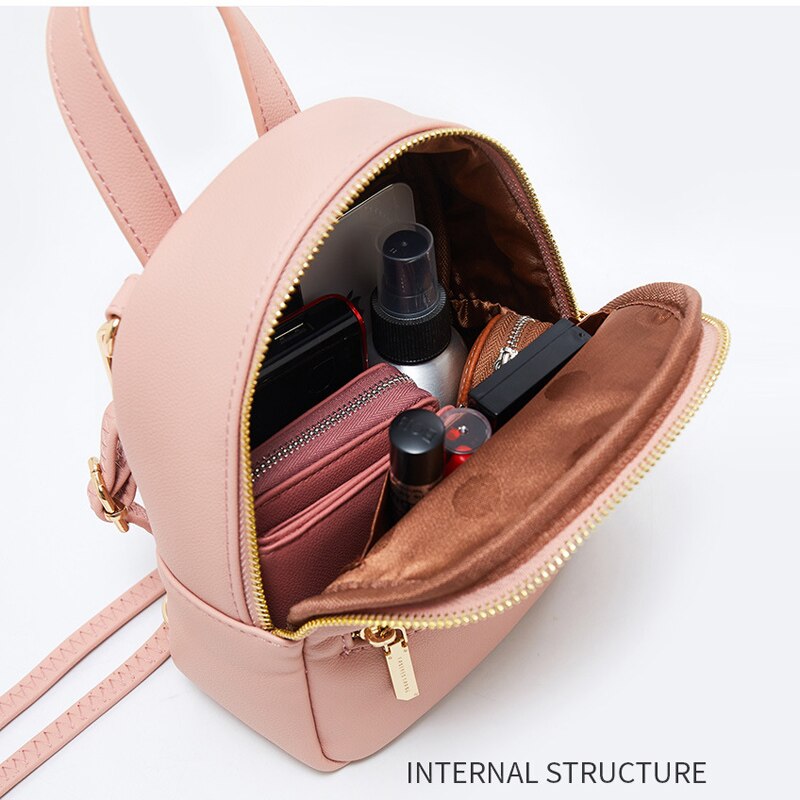 Forever Young Women Backpack Mini Soft Touch Leather Small Backpack Female Ladies Bagpack Satchel Shoulder Bag