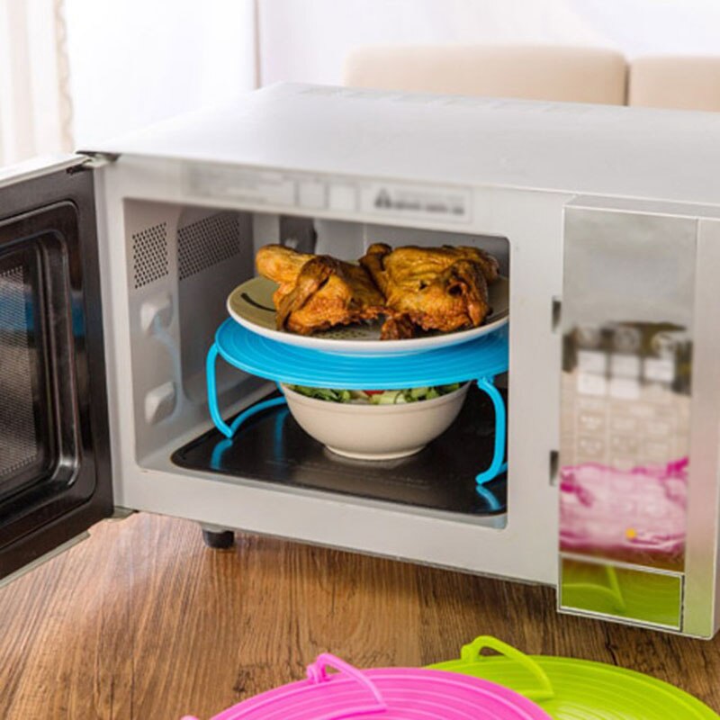 Magnetron oven verwarming stoomrek dubbele isolatie schaal stoomrek kommen houder organizer gereedschap keukenaccessoires