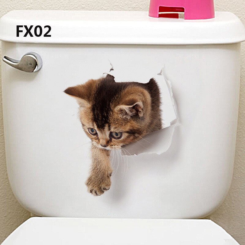1 Piece 3D Cat Stickers, Family Wall sticker Decals, Window, Bedroom, Bathroom, Bath Seat Decor, Kitchen Accessories: HM0FX02