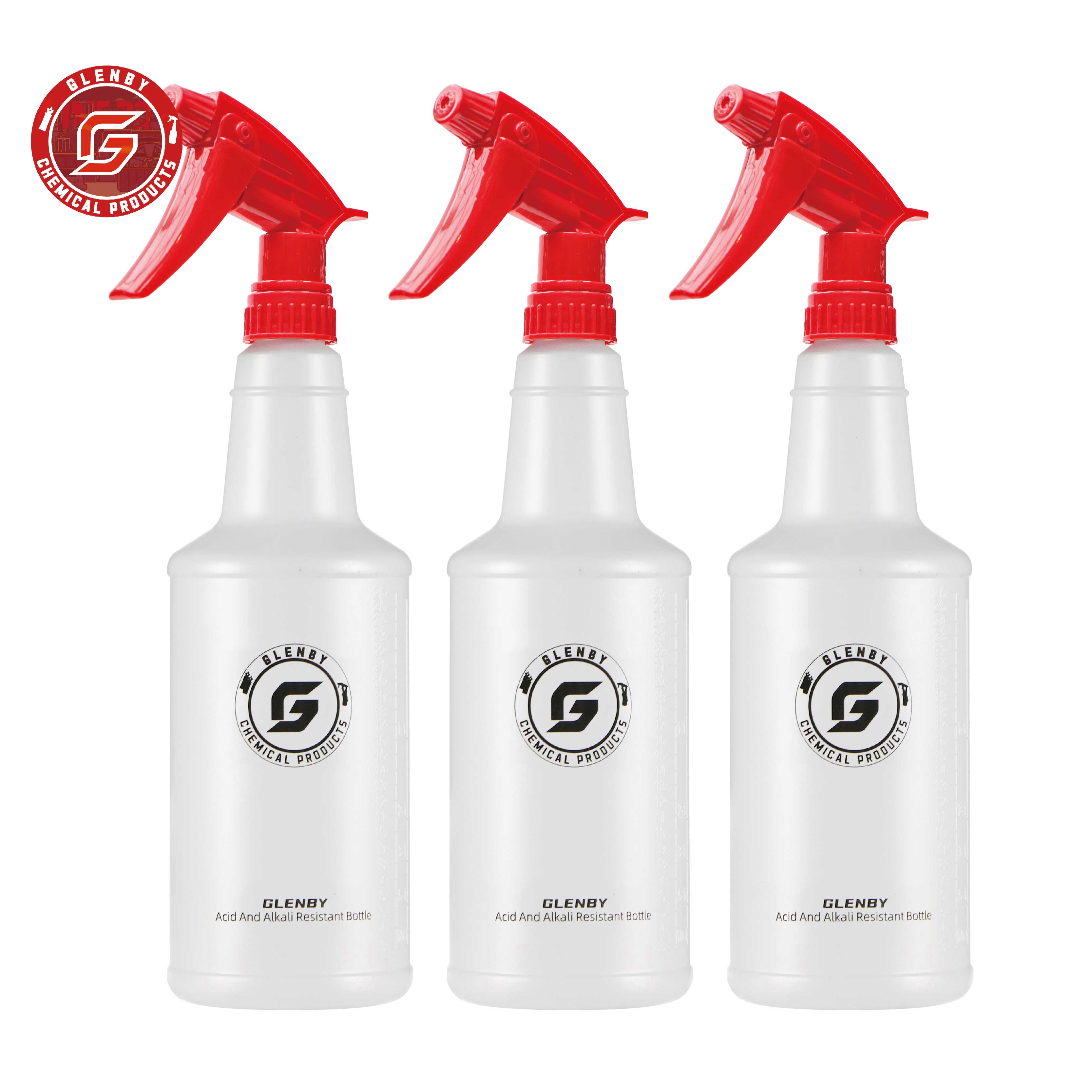 Bouteille de pulvérisation cylindrique de brouillard d'eau ultra-fine pour voiture, pulvérisateur de degré chimique HDPE, arrosoir de lavage automatique, vaporisateur rapide: Rouge