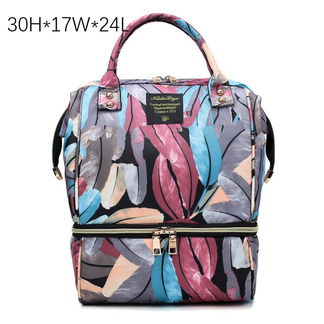 Mutter Mutterschaft Schultern Rucksack Windel Tasche Für Mutter Papa Mini Brust Pumpe Tasche Baby Windel Tasche Wasserdichte Milch Flasche Tasche: 10