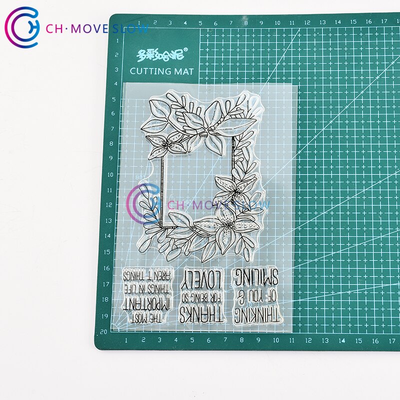 Ch bloem siliconen zelfklevende scrapbookalbum vellen transparante kaartstempels huwelijksdecoratie