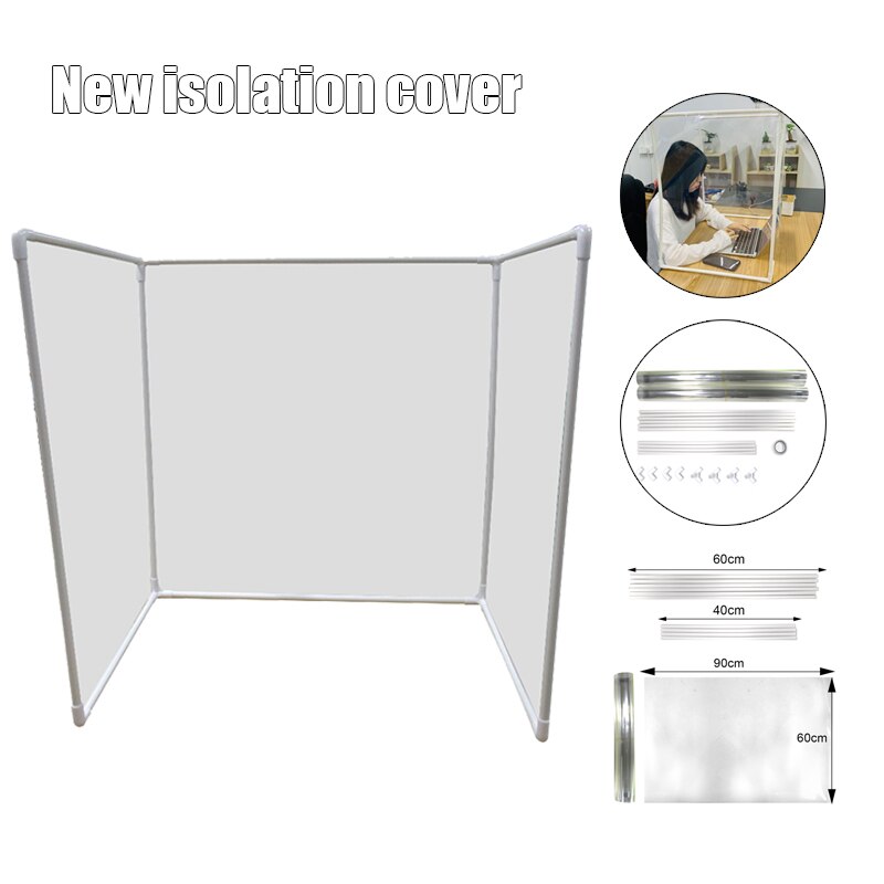 Student Desk Partition Portable Protective Safety Shield Screen Plastic Desktop Isolation Board for School Office A: Default Title