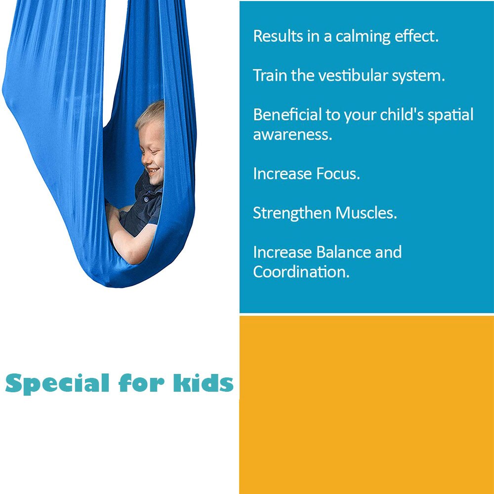 Columpio de terapia de interior para niños con necesidades especiales, Columpio de LICRA para acurrir, hamaca para niños
