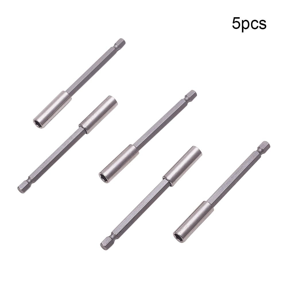 1/4" Magnetic Hex Socket 60mm/100mm/150mm Long Metal Impact Nut Setter Driver Socket Bit 2pcs/5pcs/6pcs