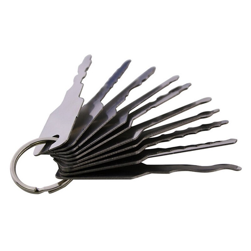 Stainless Jiggler Keys Dual Sided Auto Repair Accessories Kit Car Unlock Lock Open Tool 10Pcs/Set