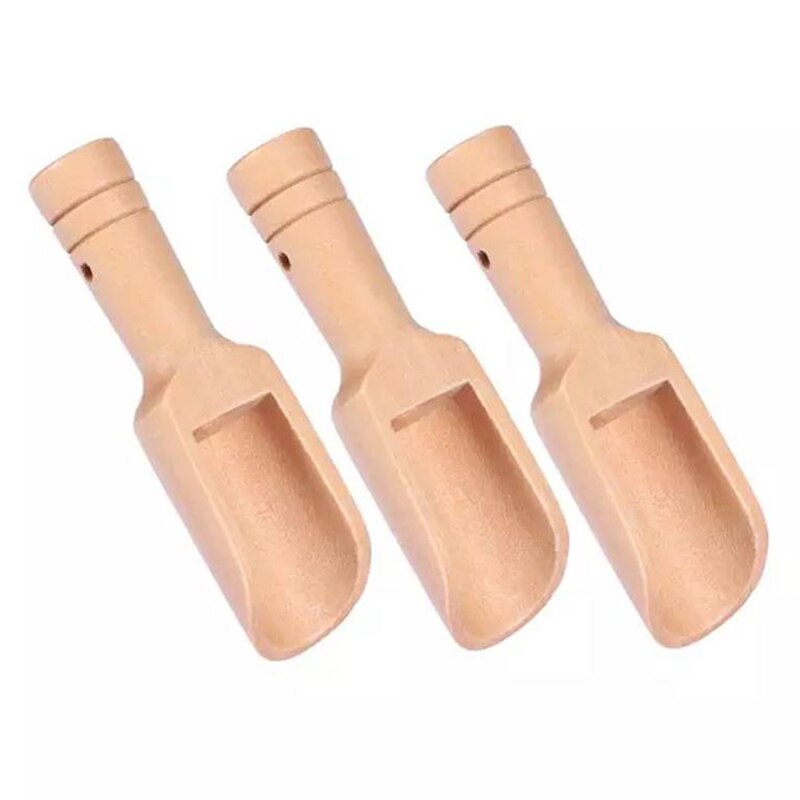 Drewniane małe miarki wysokiej jakości przydatne miarki robić przypraw zioła małe łyżki sól cukier miarki robić kawy kuchnia gotowanie narzędzie: 3szt