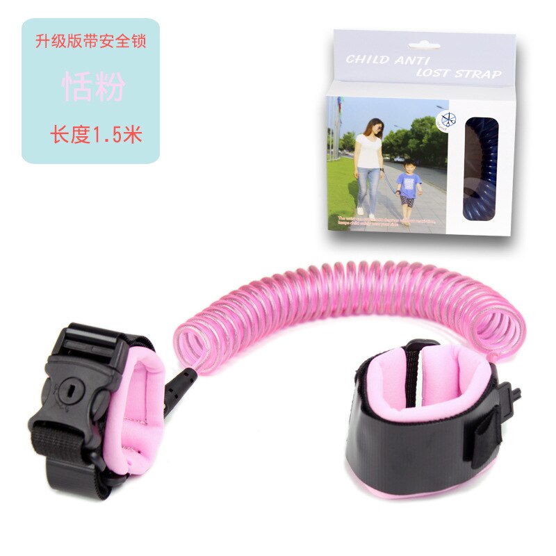 Happywalk freundlicher gehen FlüGel Hand Seil Baby Anti-Verloren Schlüsselband freundlicher Sicherheit Gürtel Anti-Verloren Armbinde: Rosa Sicherheit sperren 2 M