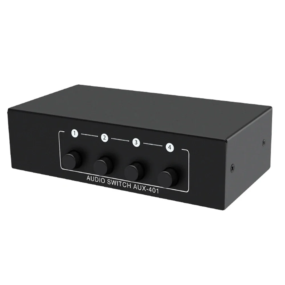 Audio Splitter 1 In 4 Out RCA L/R Aux Stereo Audio Splitter 1X4 Audio Distributor For PC DVD Speaker Splitter