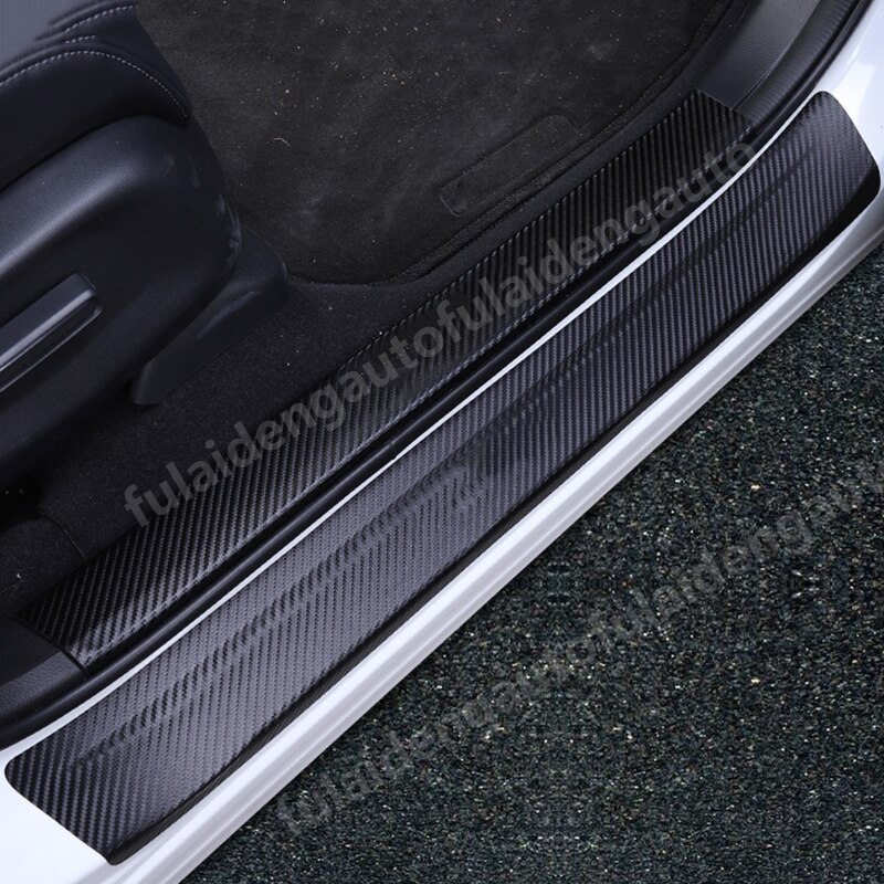 8pcs Carbon Fiber Leather Door Scuff Plate Door Sill Entry Guard Trim for Lexus RX350 RX450H Moulding Car Accessories