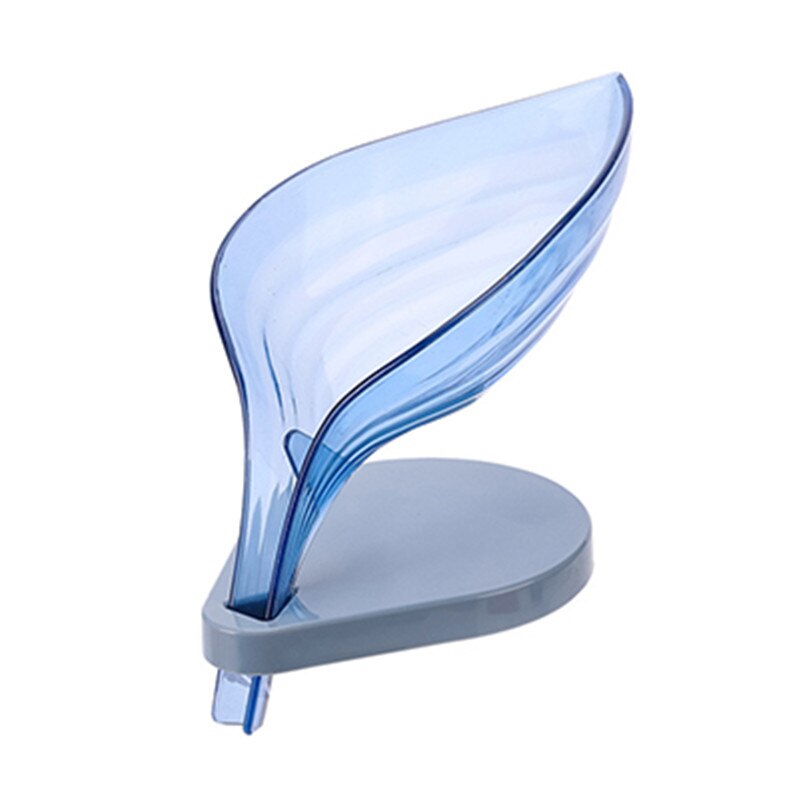 Leaf Shape Soap Box Bathroom Soap Holder Dish Storage Plate Tray Bathroom Soap Holder Case Bathroom Supplies Bathroom Gadgets: Blue