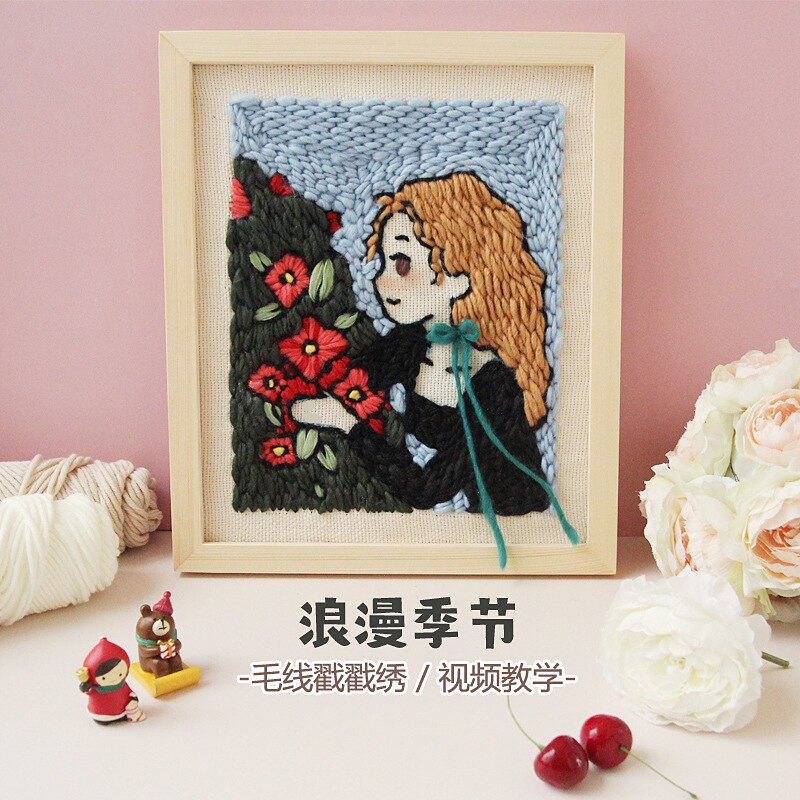 25*30Cm Moderne Diy Breien Borduren Set Handwerk Handwerkpakket Borduren Hoepel Met Frame Kunsten En Ambachten: C