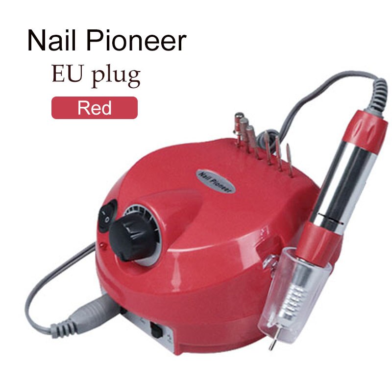 COMNAIL 30W elektrikli tırnak matkap makinesi 35000RPM tırnak sanat makinesi manikür tırnak matkap uçları seti tırnak matkap tırnak araçları: 30W 35000RPM Red