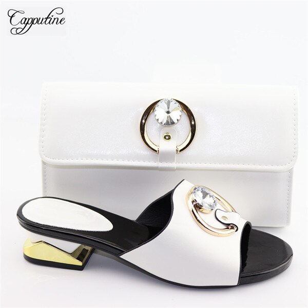 Koningsblauwe pumps met medium hak en handtasset met stenen voor dames  ya336-4,  hakhoogte 4 cm