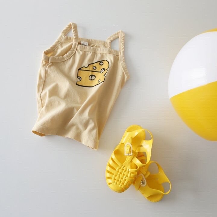 Été Bébé Enfant En Bas Âge Fille Dessin Animé Photos Coton Sans Manches Sling T-shirt Enfant Filles Décontracté Mince Enfants Vêtements