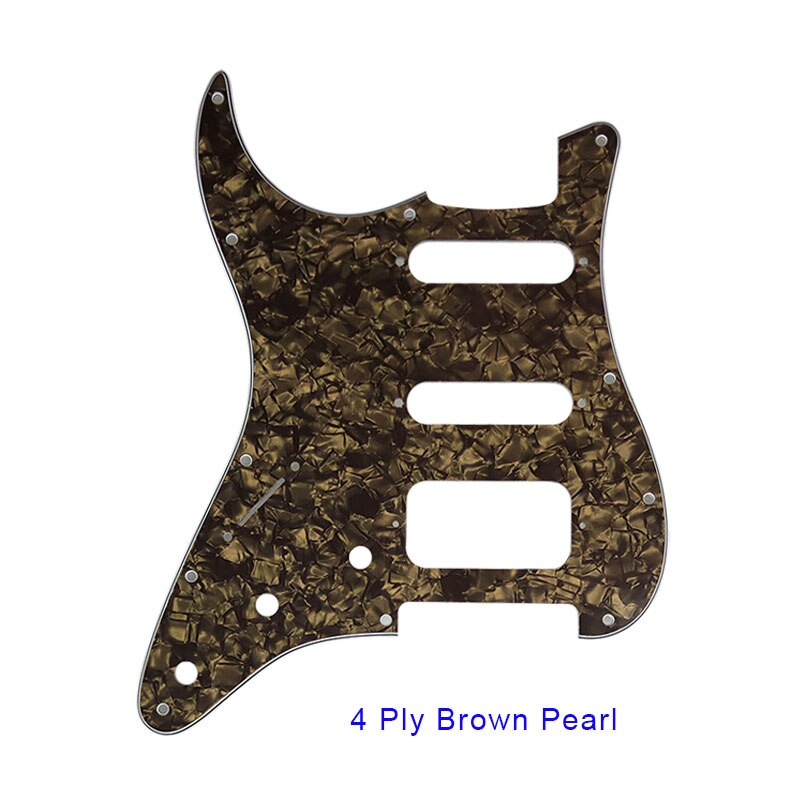 Gitardeler - for usa\mexico fd venstrehendt stratocaster 72 ' 11 skruehull standard humbucker hss gitar plekterbrett skrapeplate: Sjokolade