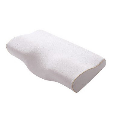 Orthopedische Geheugen Kussen Voor Nekpijn Bescherming Trage Rebound Memory Foam Kussen Gezondheidszorg Cervicale Nek Kussensloop: White