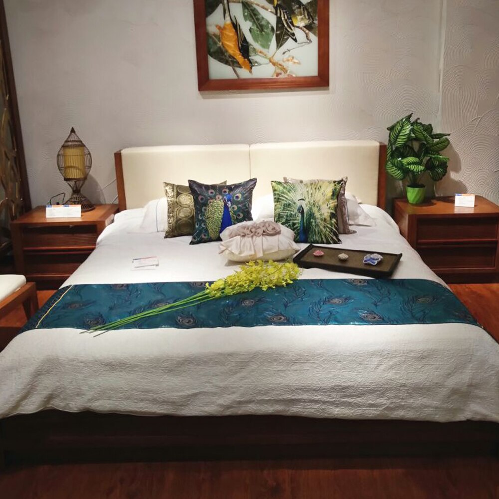 Yazi blomster sengetæpper seng runner flag sengetøj håndklæde pudebetræk hjem hotel dekorationer