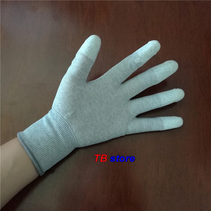 Guantes antiestáticos de fibra de carbono, antideslizantes, resistentes al desgaste, transpirables, antiestáticos, de trabajo de operación fina