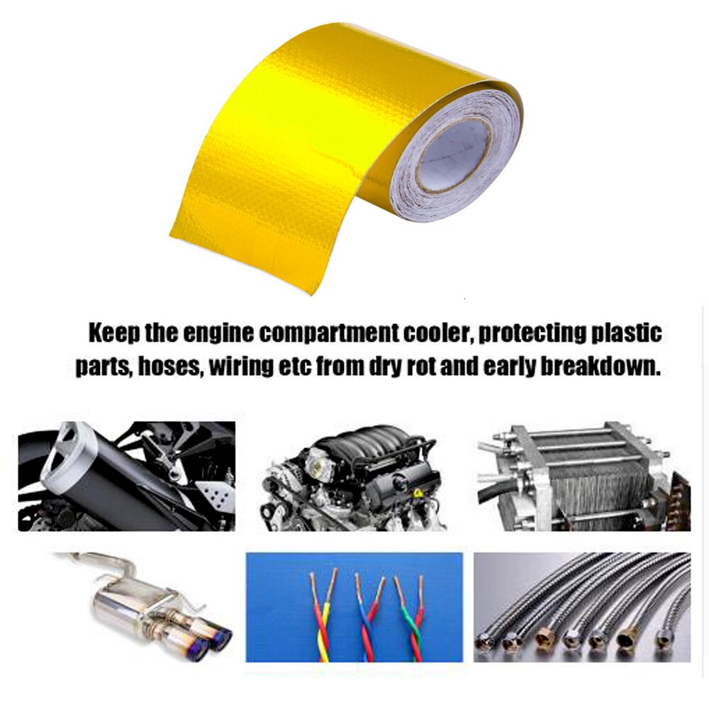 Exhaust Tape Heat Wrap Gold Thermal Air Intake Ins... Grandado