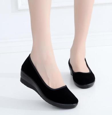 Cresfimix kvinder kilehæl sorte balletsko damer afslappede dansesko cool slip on forår sko dames schoenen  a5489: 6