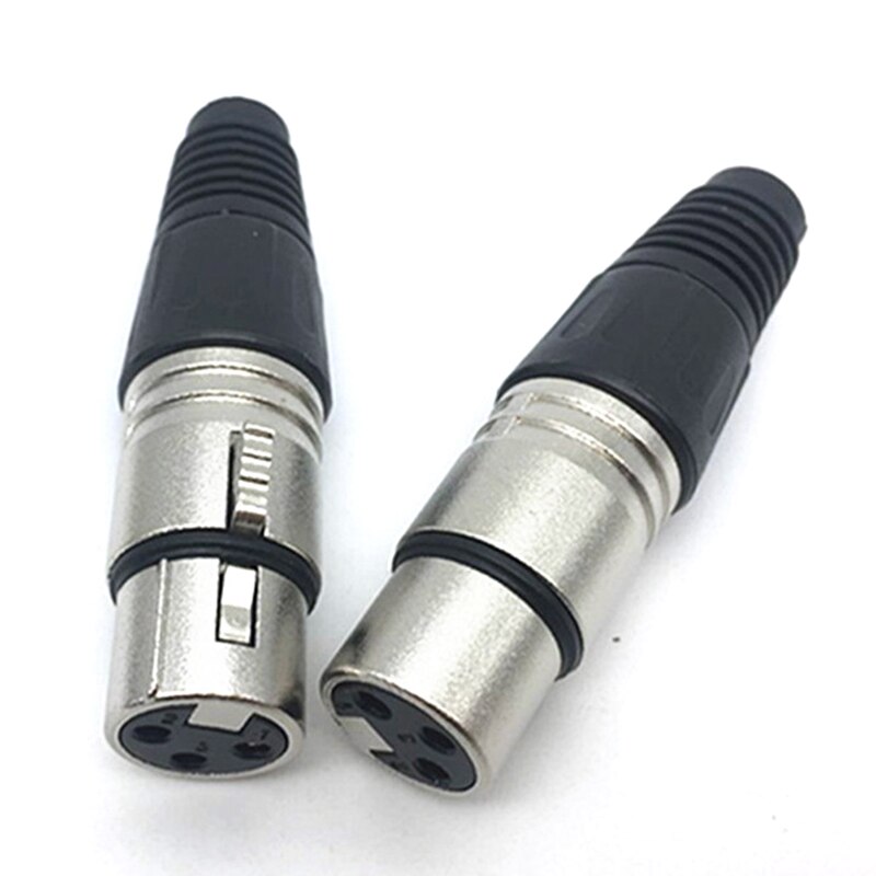 1pc maschio e femmina 3 Pin 4 Pin 5 Pin XLR microfono cavo Audio spina connettori terminali per cavi