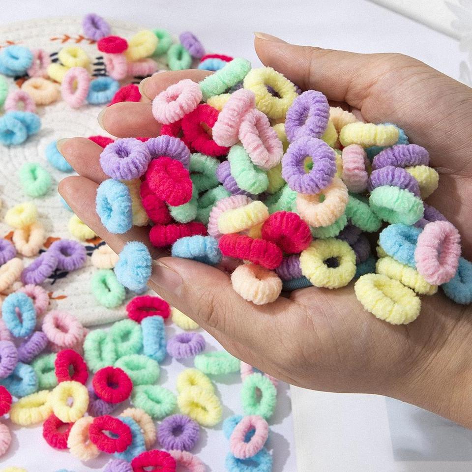 100/300/500pcs Girls Elastic Hair Bands Children Ponytail Hold Hair Tie Rubber Band Scrunchie Kids Hair Accessories for women