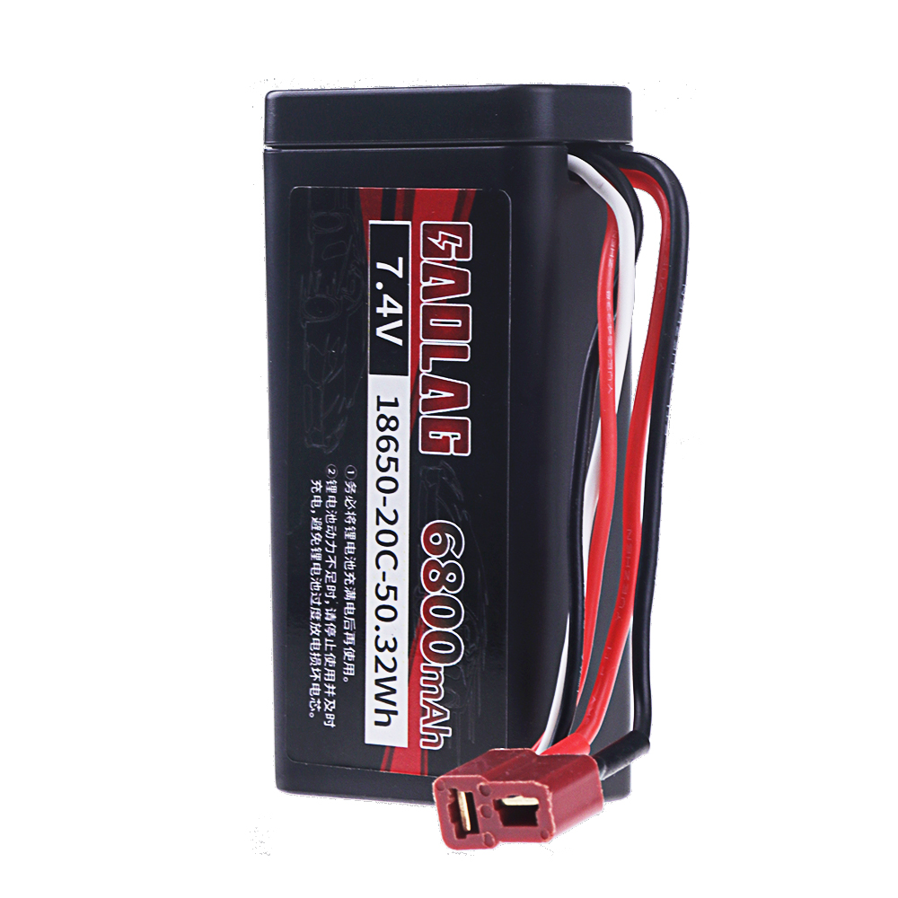 7,4 V 6800 mAh 18650 Lipo-Akku für Wltoys 12428 104009 12423 10428 12429 12401 12402 12402A RC Auto Ersatzteile 2s 7,4 V Bateria