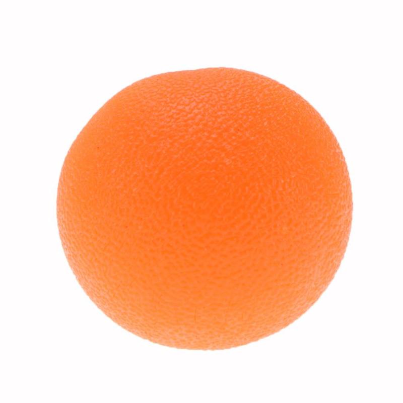 Silikone massage terapi greb bold til hånd finger styrke træning stress relief dekompression bold fitness udstyr: Orange
