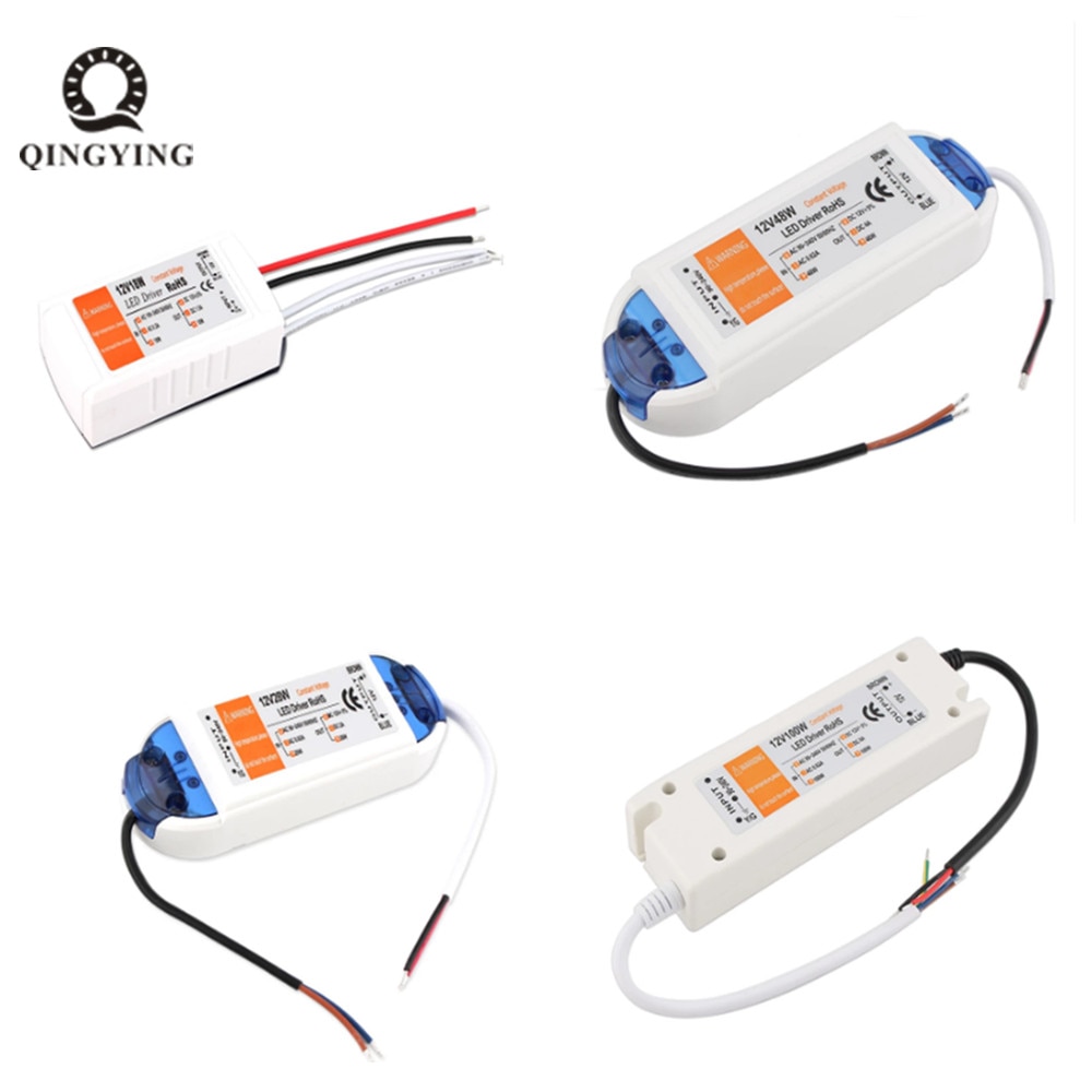 Led Transformator Driver Voeding Adapter Led 12V 18W 28W 48W 72W 100W Led driver Verlichting Voeding Ac Dc 220V Naar 12V