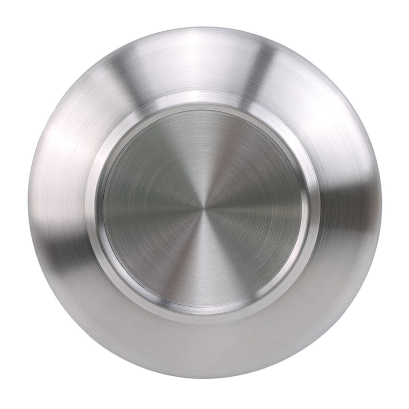 Stainless Steel Dinner Plates Kitchen Serving Dishes Salad Shape Round Plate Cake Dessert Solid Tray Western Steak Round Tray