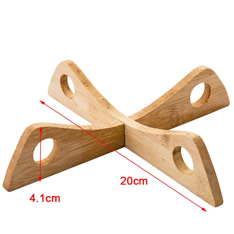 Support de Table en bois détachable, tapis de Table en bois, Pot de cuisine, maniques isolées thermiquement, napperon Anti-chaleur vapeur, support de plat de refroidissement, Gadget