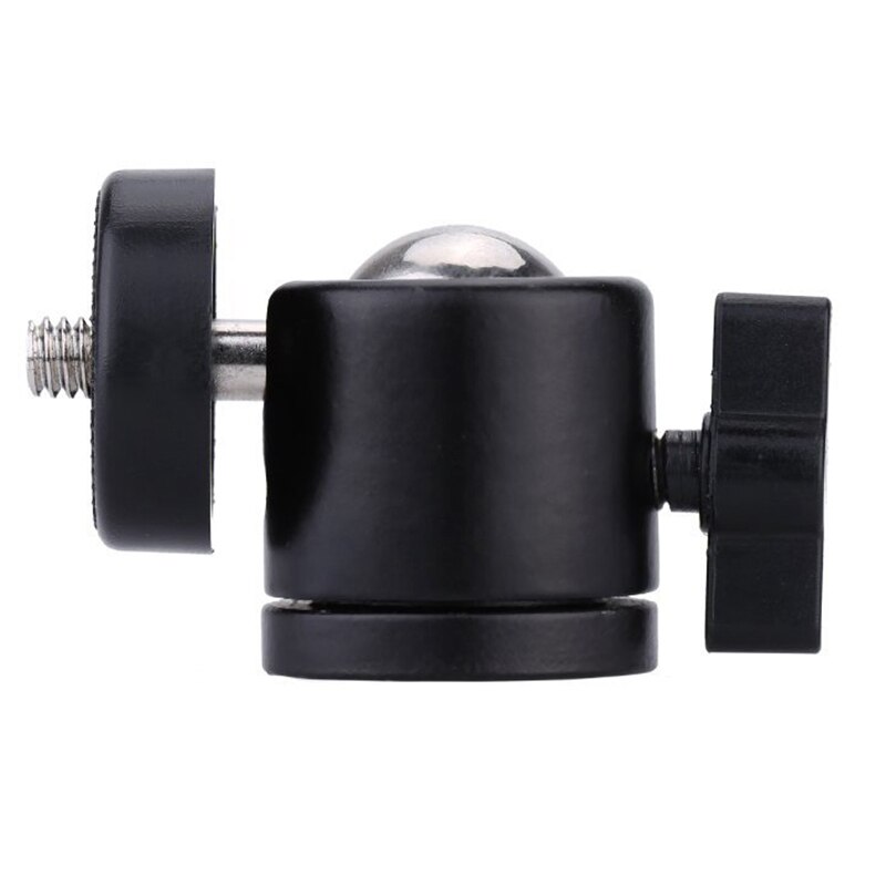1 Pcs Mini Ball Head 1/4 Inch Mount for Camera Tripod & 1 Pcs Super Clamp with 1/4Inch-20 and 3/8Inch-16 Thread