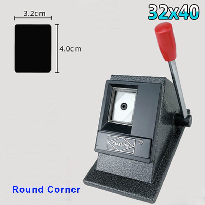 Heavy Duty Manual 32x40mm Photo Paper Cutter Multi Sheets Stand Paper Graphic Punch Die Cutter: 32x40mm round corner