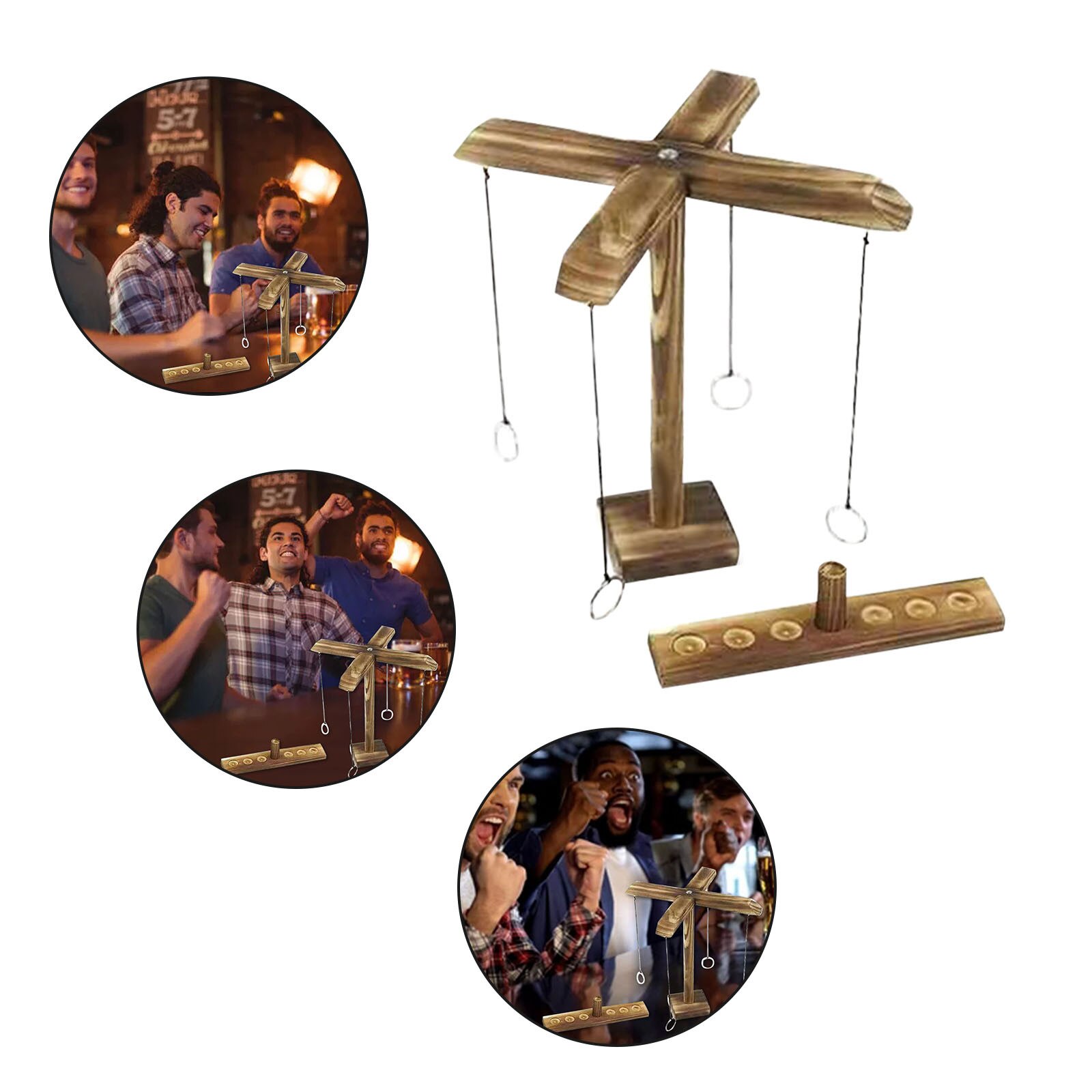 Ring Werfen Spiel Erwachsene Und Familie freundlicher Handgemachte Holz Ring Werfen Haken schnelllebigen Interaktive Spiel Für Riegel Heimat Party drinnen