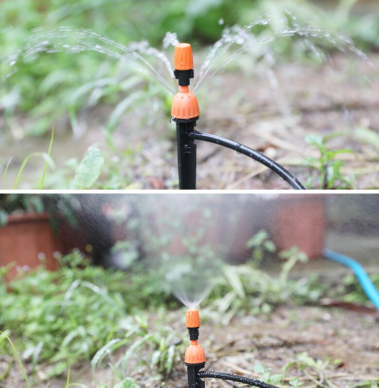 Sistema de riego por goteo automático, Kit de Micro Kits de riego de jardín, gotero ajustable, manguera 4/7, 5M