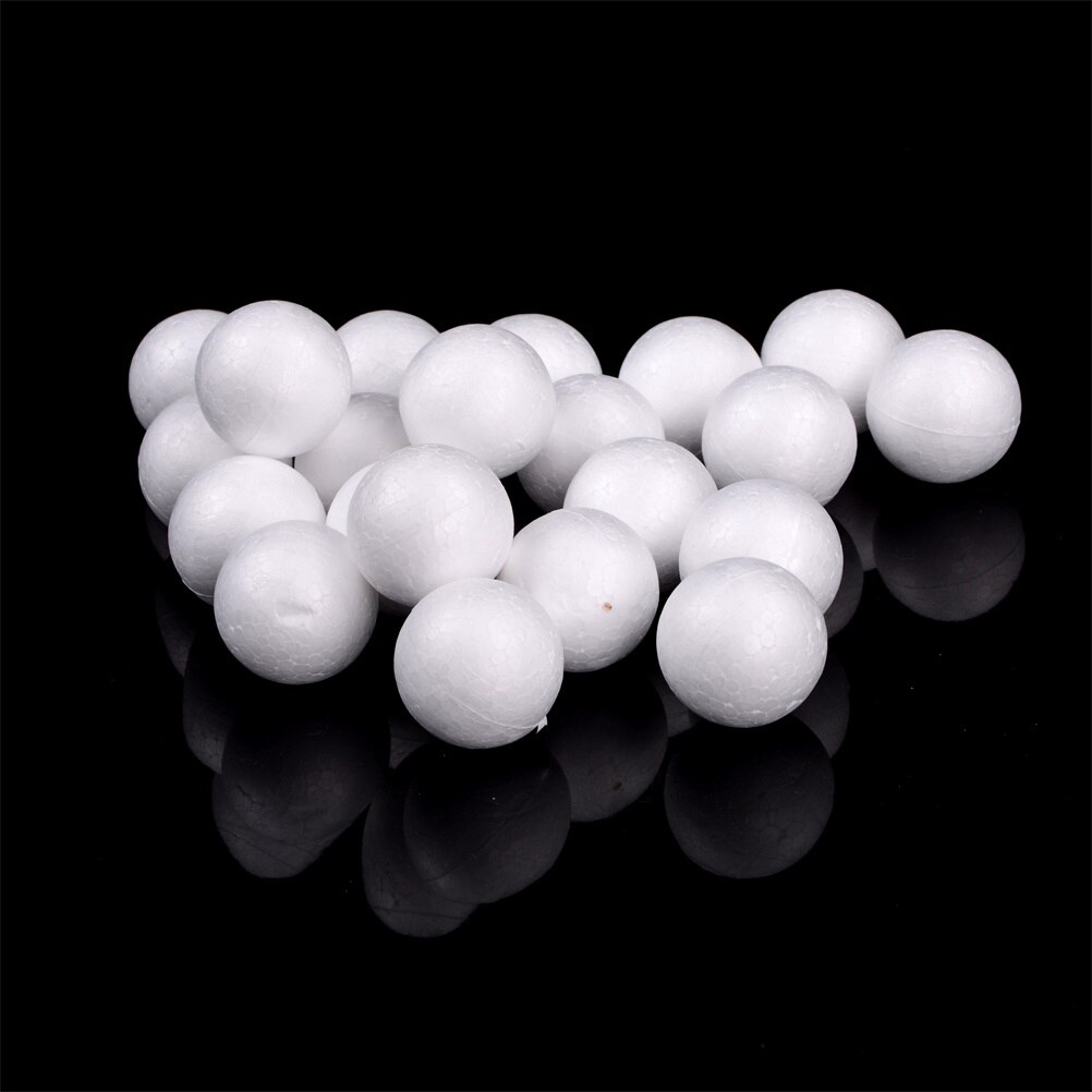 20pcs 1-4cm Modelling Polystyrene Styrofoam Foam Ball White Craft Balls For DIY Christmas Party Decoration Supplies